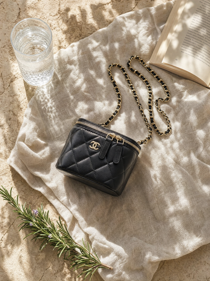 Quilted Mini Vanity Bag