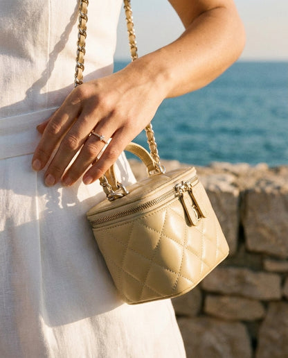 Quilted Mini Vanity Bag